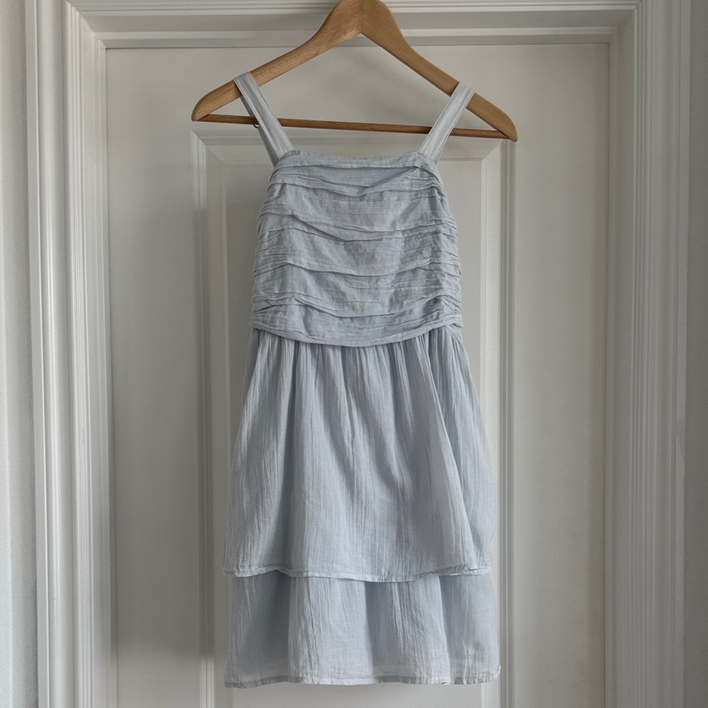 Abercrombie kids gauzy crinkle dress in baby blue